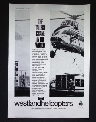Original 1966 advert westland - original,